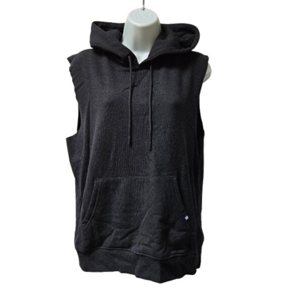 Kit and Ace Heathered Navy Blue Sleeveless Hoodie - Picture 1 of 9